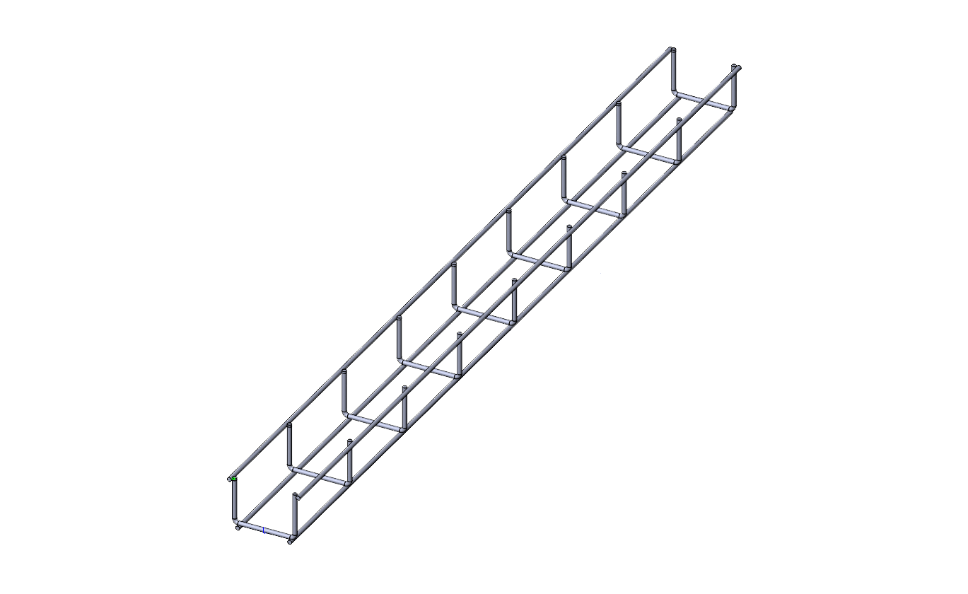Лоток проволочный прямой диаметр проволоки 4 мм ПП4.80.80.3000.8.0
