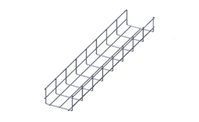 Лоток проволочный прямой торцевой  диаметр проволоки 4 мм  ПТ4.150.85.3000.8.2