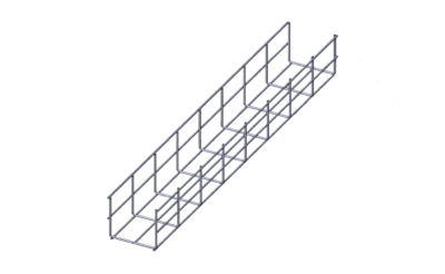 Лоток проволочный прямой усиленный диаметр проволоки 5 мм  ППУ5.100.105.3000.10.2