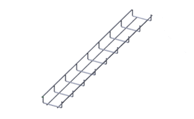 Лоток проволочный прямой усиленный диаметр проволоки 5 мм  ППУ5.100.35.3000.10.4
