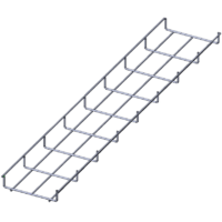 Лоток проволочный прямой усиленный диаметр проволоки 5 мм  ППУ5.150.35.3000.10.4