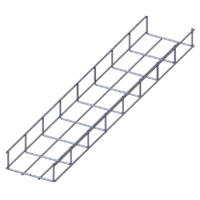 Лоток проволочный прямой усиленный диаметр проволоки 5 мм  ППУ5.150.60.3000.10.0