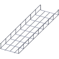 Лоток проволочный прямой усиленный диаметр проволоки 5 мм  ППУ5.200.60.3000.10.5