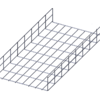 Лоток проволочный прямой усиленный диаметр проволоки 5 мм  ППУ5.350.105.3000.10.1