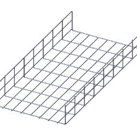Лоток проволочный прямой усиленный диаметр проволоки 5 мм  ППУ5.350.105.3000.10.6