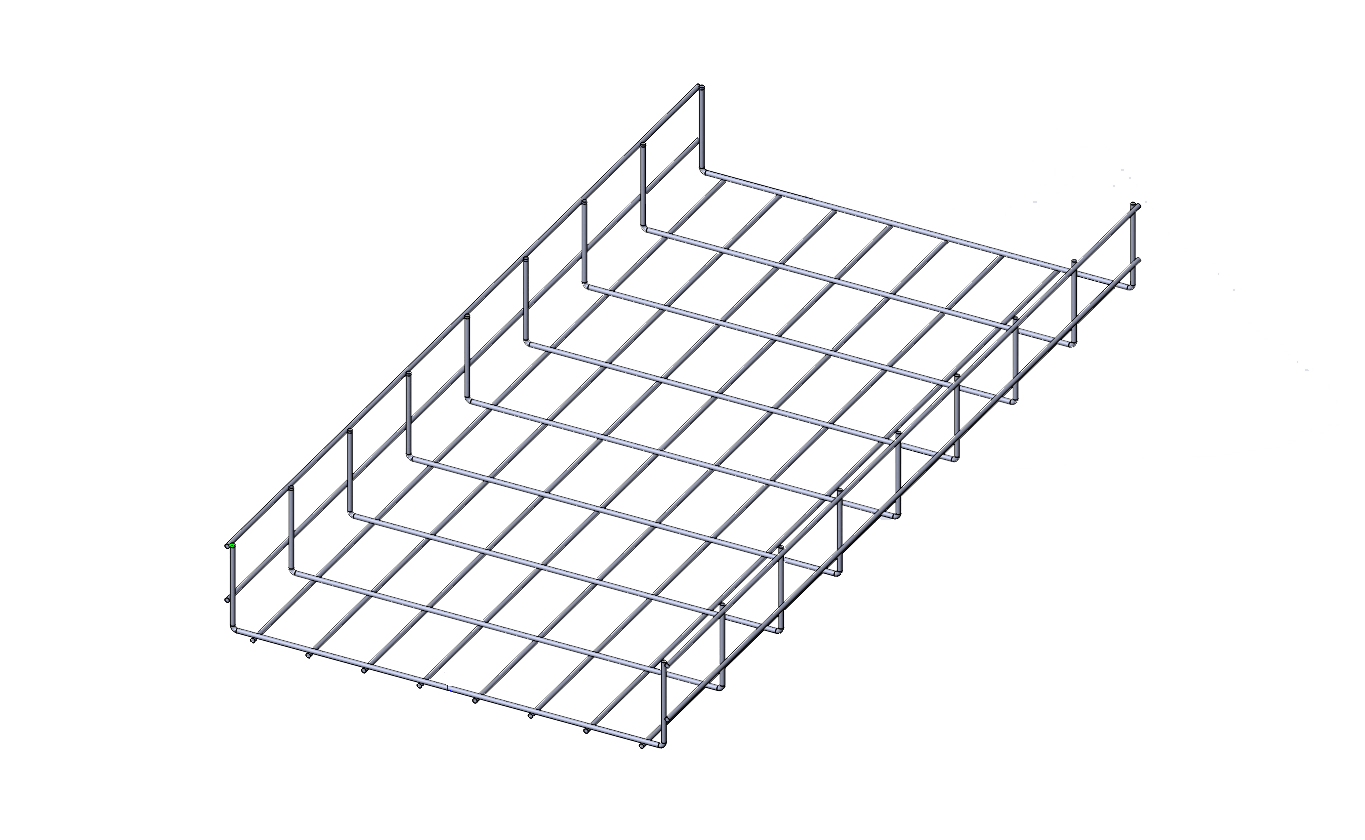 Лоток проволочный прямой усиленный диаметр проволоки 5 мм ППУ5.350.85.3000.10.6