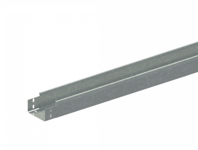 Лоток прямой замковый неперфорированный монтаж без соединителей ЛМс-ПЗНМ 100х65-1,5ц УТ2,5 (L=2000 мм)