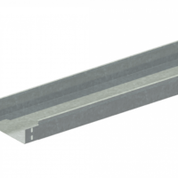 Лоток прямой замковый неперфорированный монтаж без соединителей ЛМс-ПЗНМ 200х50-0,7ц УТ2,5 (L=2000 мм)