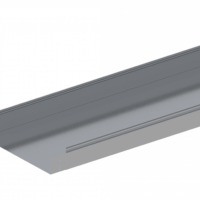 Лоток прямой замковый неперфорированный монтаж без соединителей ЛМс-ПЗНМ 300х100-1,5ц УТ1,5 (L=2000 мм)