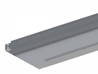 Лоток прямой замковый неперфорированный монтаж без соединителей ЛМс-ПЗНМ 400х50-1,2ц УТ1,5 (L=2000 мм)