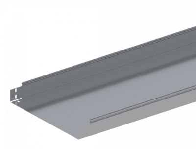 Лоток прямой замковый неперфорированный монтаж без соединителей ЛМс-ПЗНМ 400х50-1,5ц УТ1,5 (L=2000 мм)