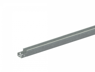 Лоток прямой замковый неперфорированный монтаж без соединителей ЛМс-ПЗНМ 50х50-1,5ц УТ2,5 (L=2000 мм)