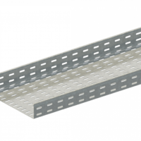 Лоток прямой замковый перфорированный ЛМс-ПЗ 300х100-1,2ц УТ2,5 (L=3000 мм)
