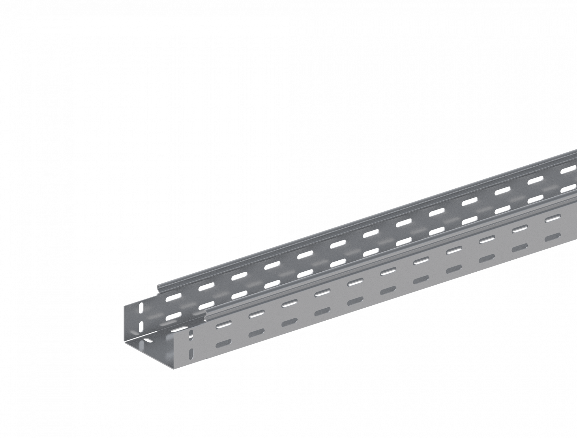 Лоток прямой замковый перфорированный монтаж без соединителей ЛМс-ПЗМ 100х50-1,2ц УТ1,5 (L=3000 мм)