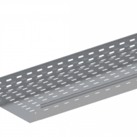 Лоток прямой замковый перфорированный монтаж без соединителей  ЛМс-ПЗМ 300х65-1,0ц УТ1,5 (L=3000 мм)