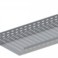 Лоток прямой замковый перфорированный монтаж без соединителей  ЛМс-ПЗМ 400х80-1,0ц УТ1,5 (L=3000 мм)