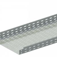 Лоток прямой замковый перфорированный монтаж без соединителей  ЛМс-ПЗМ 500х150-1,5ц УТ2,5 (L=2000мм)
