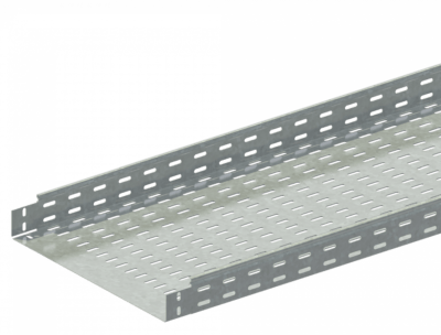 Лоток прямой замковый перфорированный монтаж без соединителей  ЛМс-ПЗМ 500х200-1,5ц УТ2,5 (L=3000мм)