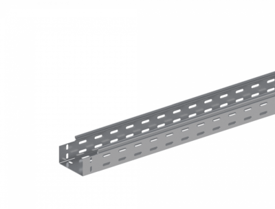 Лоток прямой замковый перфорированный монтаж без соединителей ЛМс-ПЗМ 100х80-1,2ц УТ1,5 (L=2000 мм)