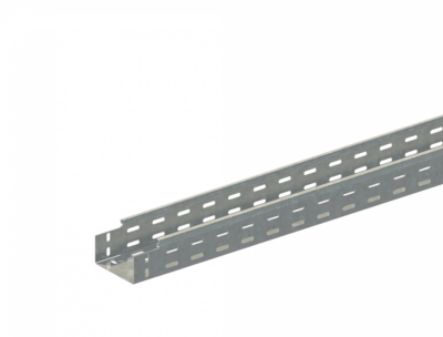 Лоток прямой замковый перфорированный монтаж без соединителей ЛМс-ПЗМ 100х80-1,2ц УТ2,5 (L=2000 мм)