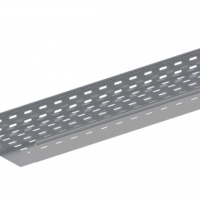 Лоток прямой замковый перфорированный монтаж без соединителей ЛМс-ПЗМ 200х65-1,0ц УТ1,5 (L=2000 мм)