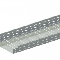 Лоток прямой замковый перфорированный монтаж без соединителей ЛМс-ПЗМ 300х150-0,7ц УТ2,5 (L=2000мм)