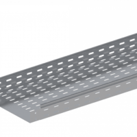 Лоток прямой замковый перфорированный монтаж без соединителей ЛМс-ПЗМ 300х200-1,5ц УТ1,5 (L=3000мм)