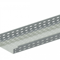 Лоток прямой замковый перфорированный монтаж без соединителей ЛМс-ПЗМ 300х50-0,7ц УТ2,5 (L=3000 мм)