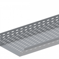 Лоток прямой замковый перфорированный монтаж без соединителей ЛМс-ПЗМ 400х65-1,2ц УТ1,5 (L=2000 мм)