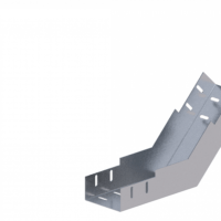Лоток угловой вертикальный вверх ЛМс-45В 100х100-1,5ц УТ1,5