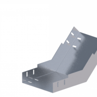 Лоток угловой вертикальный вверх ЛМс-45В 200х150-0,7ц УТ1,5