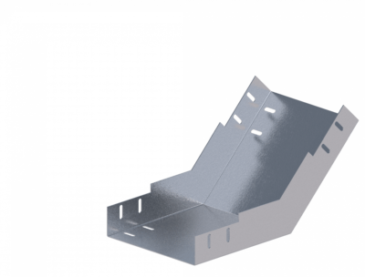 Лоток угловой вертикальный вверх ЛМс-45В 200х200-1,0ц УТ1,5