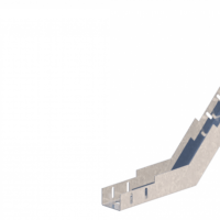 Лоток угловой вертикальный вверх ЛМс-45В 50х50-1,2ц УТ2,5