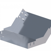 Лоток угловой вертикальный вверх ЛМс-45В 600х150-1,5ц УТ1,5