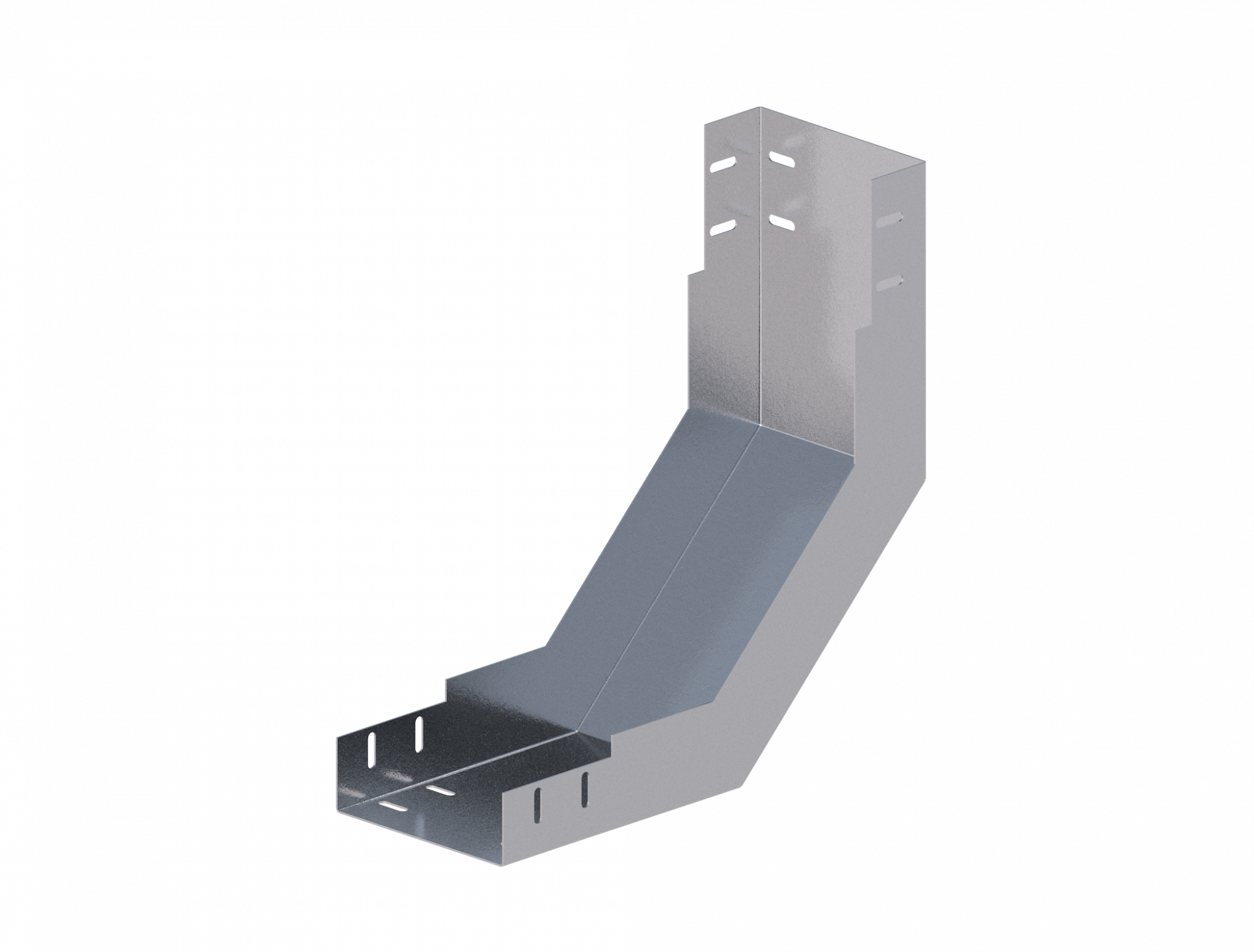 Лоток угловой вертикальный вверх ЛМс-90В 150х50-1,2ц УТ1,5