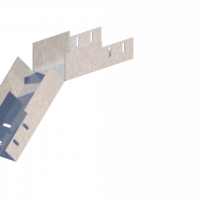Лоток угловой вертикальный вниз ЛМс-45Н 100х80-0,7ц УТ2,5