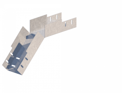 Лоток угловой вертикальный вниз ЛМс-45Н 100х80-1,2ц УТ2,5