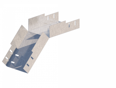 Лоток угловой вертикальный вниз ЛМс-45Н 150х100-1,5ц УТ2,5