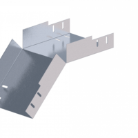 Лоток угловой вертикальный вниз ЛМс-45Н 200х200-1,0ц УТ1,5