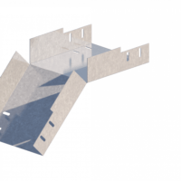 Лоток угловой вертикальный вниз ЛМс-45Н 200х200-1,5ц УТ2,5