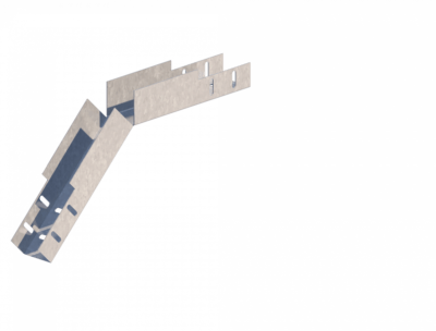 Лоток угловой вертикальный вниз ЛМс-45Н 50х50-1,2ц УТ2,5