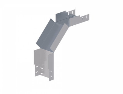 Лоток угловой вертикальный вниз ЛМс-90Н 150х150-0,7ц УТ1,5