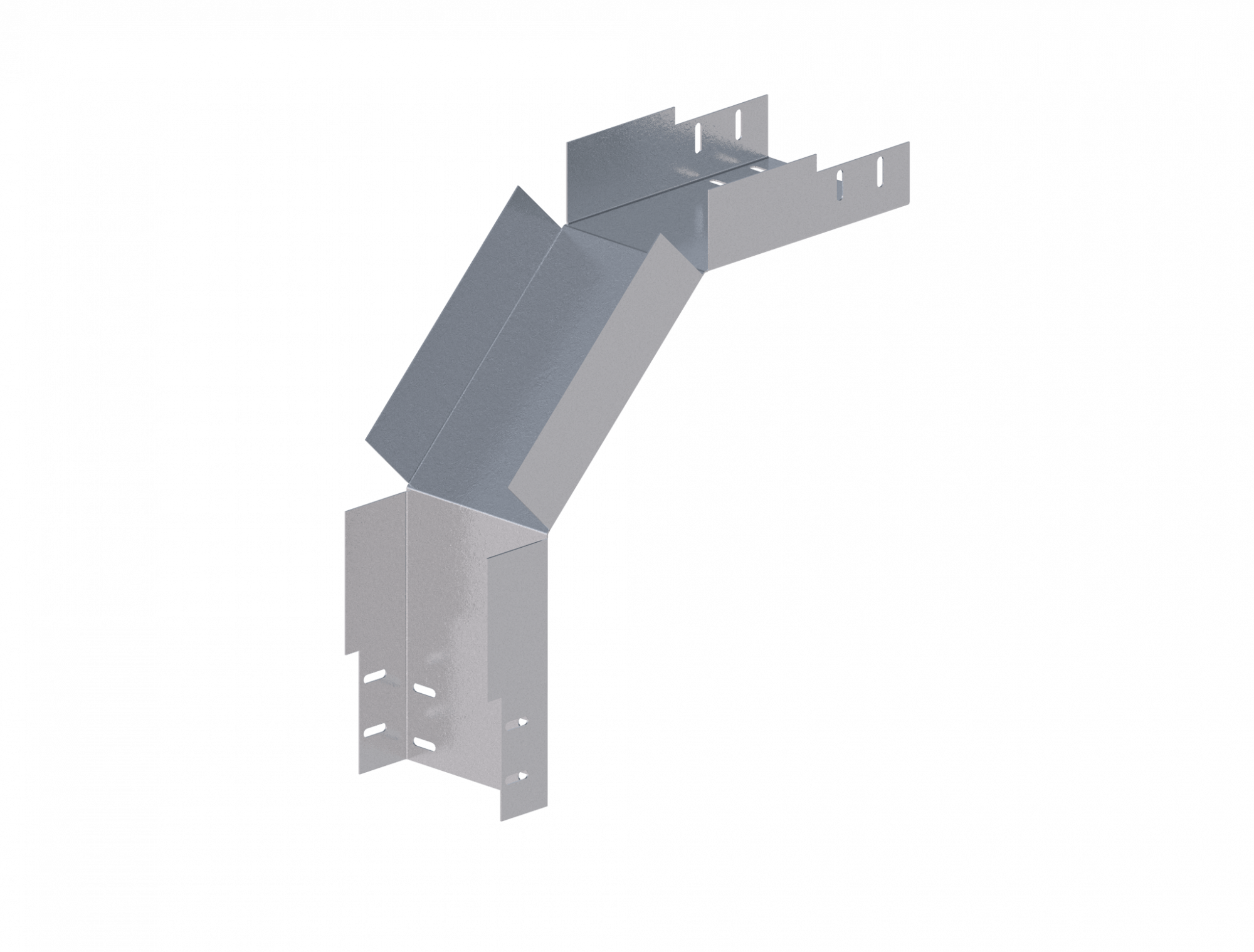Лоток угловой вертикальный вниз ЛМс-90Н 150х65-1,5ц УТ1,5