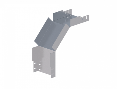 Лоток угловой вертикальный вниз ЛМс-90Н 200х150-0,7ц УТ1,5