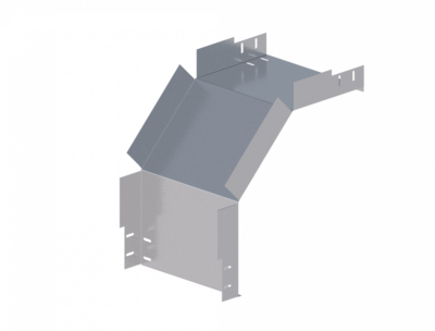 Лоток угловой вертикальный вниз ЛМс-90Н 300х100-1,2ц УТ1,5