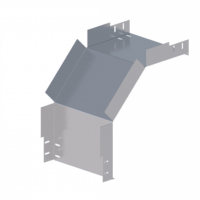 Лоток угловой вертикальный вниз ЛМс-90Н 300х200-0,7ц УТ1,5