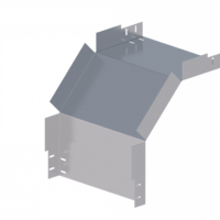 Лоток угловой вертикальный вниз ЛМс-90Н 400х50-1,0ц УТ1,5