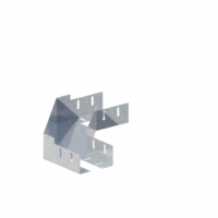 Лоток угловой горизонтальный ЛМс-90Г 100х100-0,7ц УТ2,5