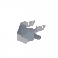 Лоток угловой горизонтальный ЛМс-90Г 150х100-1,5ц УТ1,5