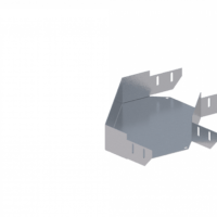 Лоток угловой горизонтальный ЛМс-90Г 200х150-2,0ц УТ1,5